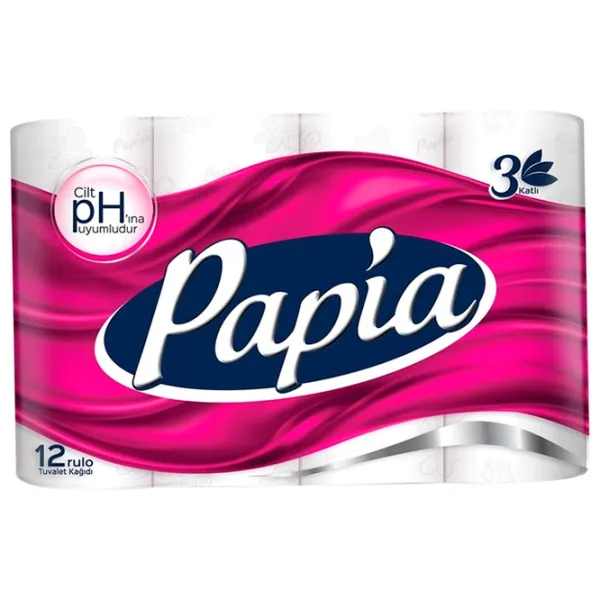 Hârtie igienică Papia 1142753 Cantitatea în set - 12/ Numărul de straturi - 3 photo 1 Hârtie igienică Papia 1142753 Cantitatea în set - 12/ Numărul de straturi - 3 photo 1