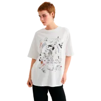 Футболка для женщин Koton 4SAL10201IK 100% хлопок/ Белый