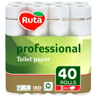 Туалетная бумага Ruta Professional Количество в наборе - 40/ Количество слоев - 3