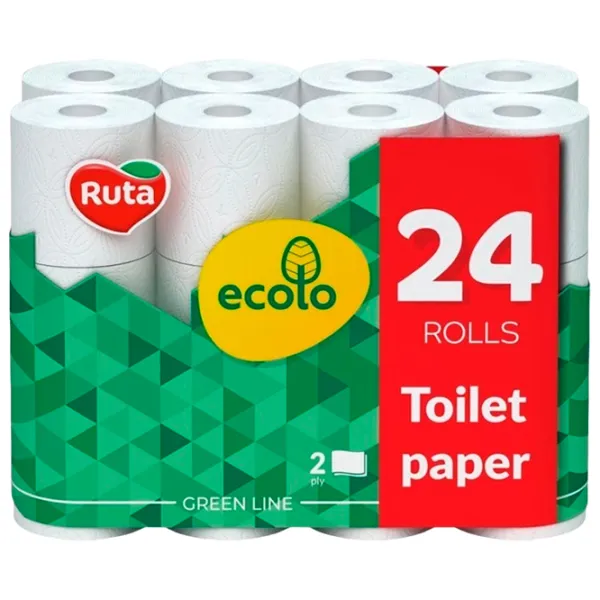 Hârtie igienică Ruta Deluxe Cantitatea în set - 24/ Numărul de straturi - 2 photo 1 Hârtie igienică Ruta Deluxe Cantitatea în set - 24/ Numărul de straturi - 2 photo 1