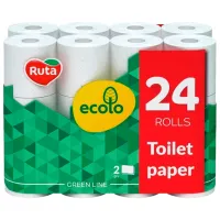 Туалетная бумага Ruta Deluxe Количество в наборе - 24/ Количество слоев - 2