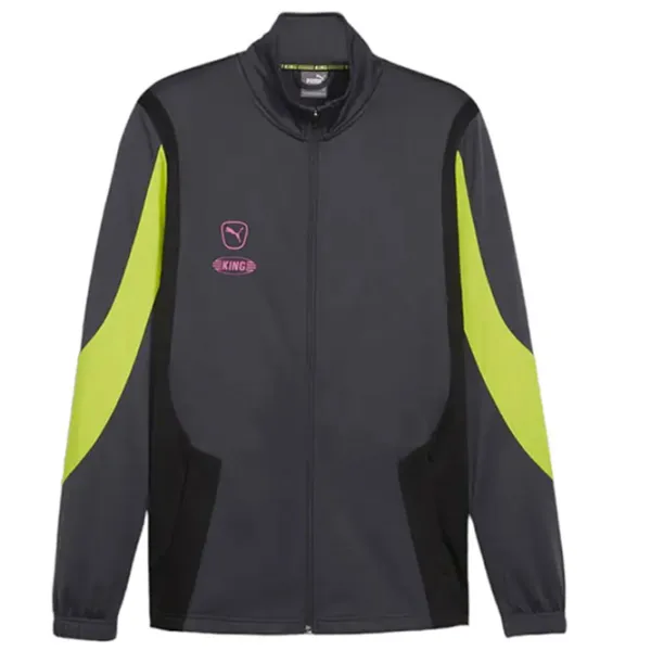 Jachetă sport pentru bărbați Puma PU65835205 M/ Gray-Electric Lime photo 5