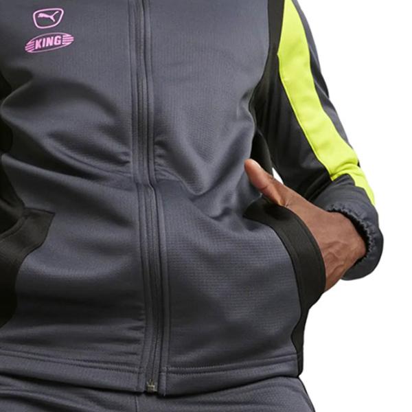 Jachetă sport pentru bărbați Puma PU65835205 S/ Gray-Electric Lime photo 4