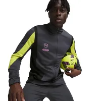 Jachetă sport pentru bărbați Puma PU65835205 XXL/ Gray-Electric Lime