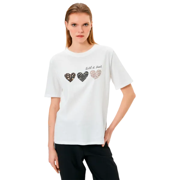 Tricou pentru femei Koton 4SAK50087EK 100% bumbac/ White photo 1