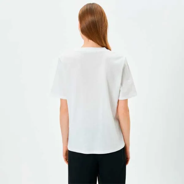 Tricou pentru femei Koton 4SAK50087EK 100% bumbac/ White photo 4