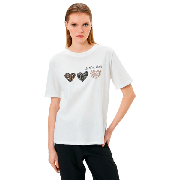 Tricou pentru femei Koton 4SAK50087EK 100% bumbac/ White photo 1