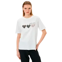 Tricou pentru femei Koton 4SAK50087EK 100% bumbac/ White