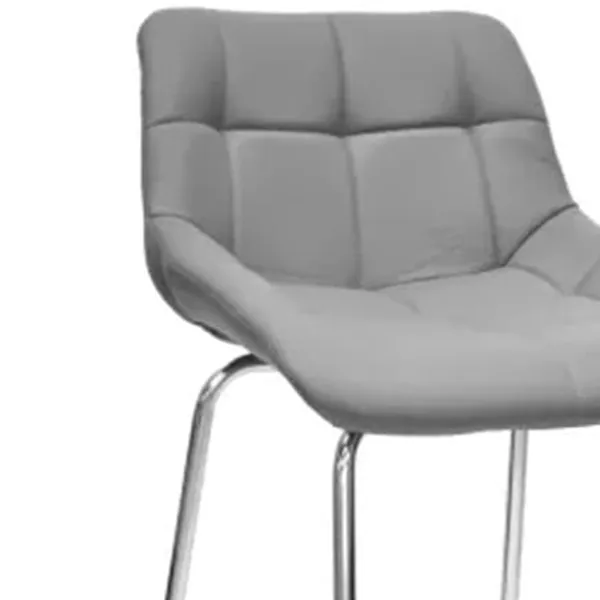 Scaun de bar Deco CFS Hoker LB Grey Piele artificială/ Metal/ Grey photo 2
