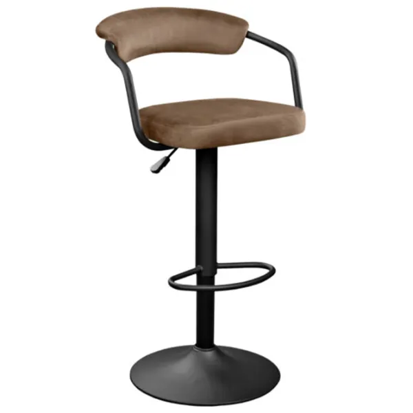 Scaun de bar Deco SB-31 Piele eco/ Metal/ Camel photo 1