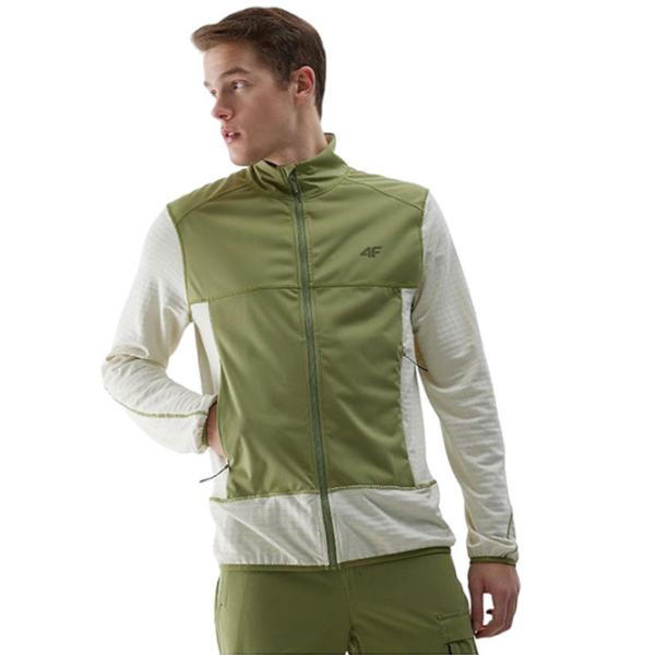 Jachetă sport pentru bărbați 4F 4FWSS24TTJAM437-44S L/ Khaki photo 2 Jachetă sport pentru bărbați 4F 4FWSS24TTJAM437-44S L/ Khaki photo 2