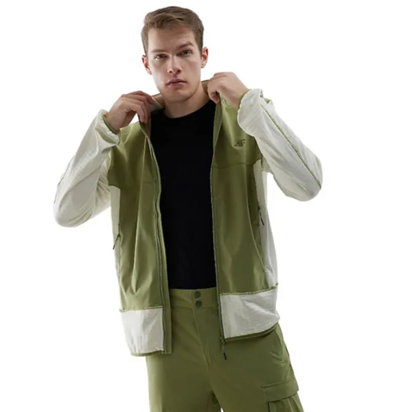 Jachetă sport pentru bărbați 4F 4FWSS24TTJAM437-44S L/ Khaki photo 4 Jachetă sport pentru bărbați 4F 4FWSS24TTJAM437-44S L/ Khaki photo 4