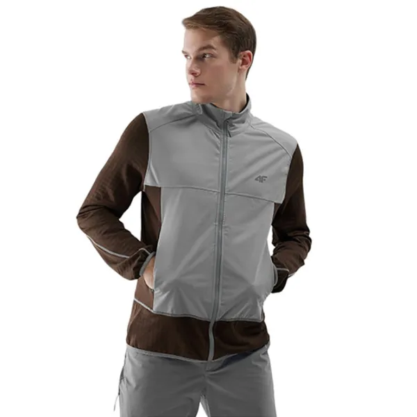 Jachetă sport pentru bărbați 4F 4FWSS24TTJAM437-24S XL/ Grey photo 2 Jachetă sport pentru bărbați 4F 4FWSS24TTJAM437-24S XL/ Grey photo 2