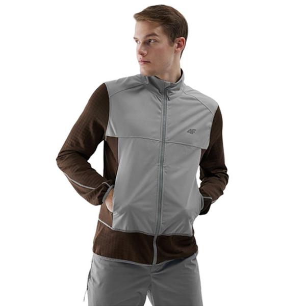 Jachetă sport pentru bărbați 4F 4FWSS24TTJAM437-24S XL/ Grey photo 2 Jachetă sport pentru bărbați 4F 4FWSS24TTJAM437-24S XL/ Grey photo 2