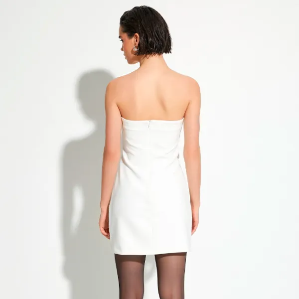 Rochie pentru femei Koton 4SAK80096EK L/ White photo 2 Rochie pentru femei Koton 4SAK80096EK L/ White photo 2