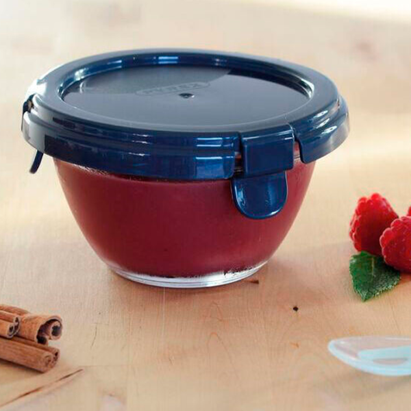 Ёмкость для хранения Beaba Pyrex 0.2 л/ Стекло/ Синий photo 3
