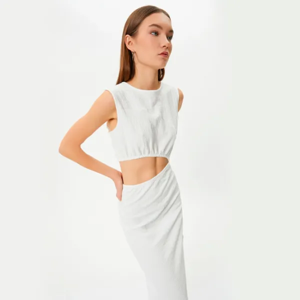 Платье для женщин Koton 4SAL80043IK M/ Белый photo 3 Платье для женщин Koton 4SAL80043IK M/ Белый photo 3