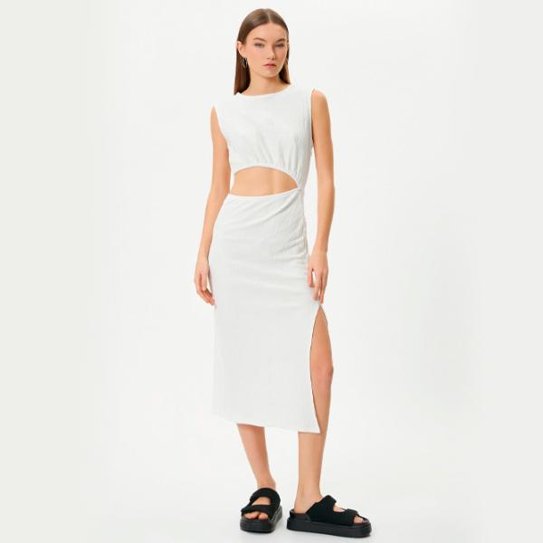 Rochie pentru femei Koton 4SAL80043IK XS/ White photo 5 Rochie pentru femei Koton 4SAL80043IK XS/ White photo 5