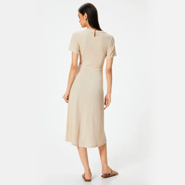 Rochie pentru femei Koton 4SAK80001UK XL/ Beige photo 2