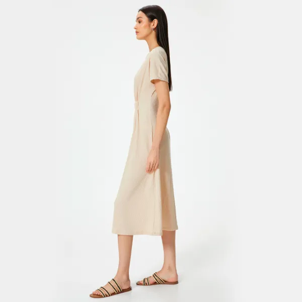 Rochie pentru femei Koton 4SAK80001UK XL/ Beige photo 3