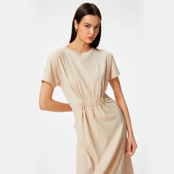 Rochie pentru femei Koton 4SAK80001UK XL/ Beige photo 5