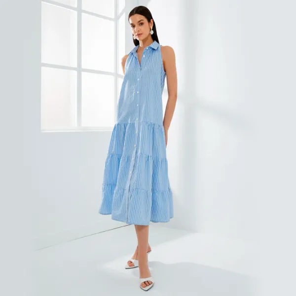 Платье для женщин Koton 4SAK80106UW M/ Светло-синий photo 5 Платье для женщин Koton 4SAK80106UW M/ Светло-синий photo 5