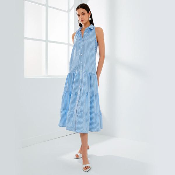 Платье для женщин Koton 4SAK80106UW XS/ Светло-синий photo 5 Платье для женщин Koton 4SAK80106UW XS/ Светло-синий photo 5