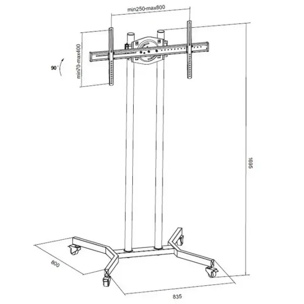Suport TV Reflecta 55P-Shelf VESA 300 x 300 mm photo 11