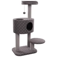 Когтеточка для кошек Flamingo Delora Spencer Напольная/ Серый