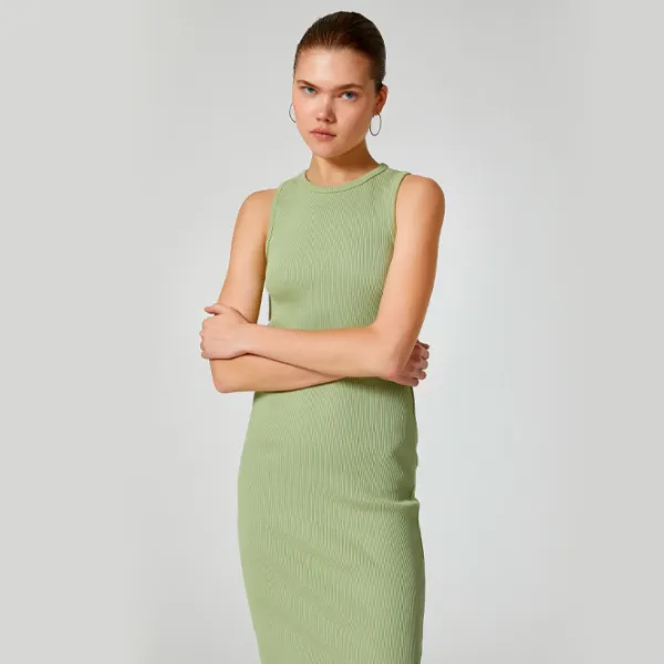 Rochie pentru femei Koton 4SAL80031IK S/ Khaki photo 3