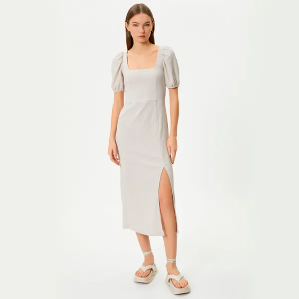 Rochie pentru femei Koton 4SAL80002IK L/ Beige photo 5 Rochie pentru femei Koton 4SAL80002IK L/ Beige photo 5