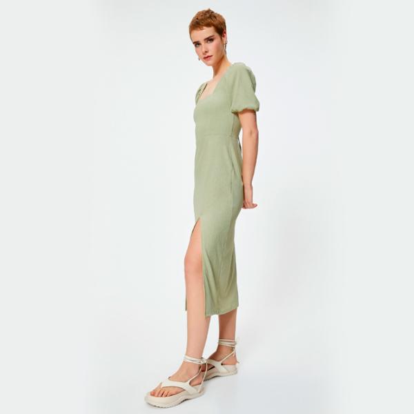 Платье для женщин Koton 4SAL80002IK S/ Зелёный photo 3 Платье для женщин Koton 4SAL80002IK S/ Зелёный photo 3