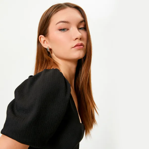 Rochie pentru femei Koton 4SAL80002IK XS/ Black photo 4 Rochie pentru femei Koton 4SAL80002IK XS/ Black photo 4