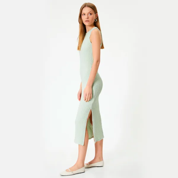 Rochie pentru femei Koton 4SAK80083EK S/ Sage Green photo 3 Rochie pentru femei Koton 4SAK80083EK S/ Sage Green photo 3