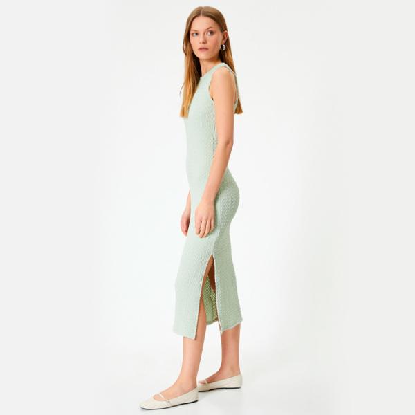 Rochie pentru femei Koton 4SAK80083EK S/ Sage Green photo 3 Rochie pentru femei Koton 4SAK80083EK S/ Sage Green photo 3