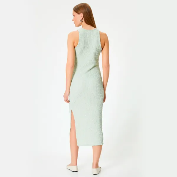 Rochie pentru femei Koton 4SAK80083EK XS/ Sage Green photo 2 Rochie pentru femei Koton 4SAK80083EK XS/ Sage Green photo 2