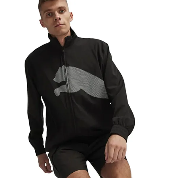 Спортивная куртка для мужчин Puma Train Big Cat Woven Fz Jacket L/ Black photo 2