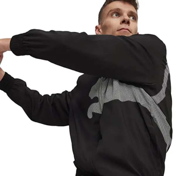 Jachetă sport pentru bărbați Puma Train Big Cat Woven Fz Jacket M/ Black photo 4