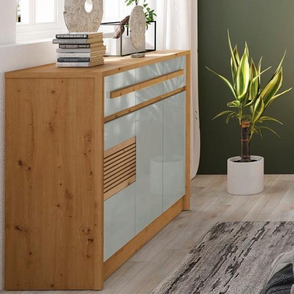 Comodă Fadome Bianco BN12 96 x 136 x 43/ MDF/ Latte photo 2