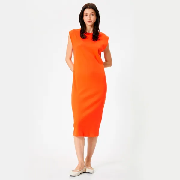 Rochie pentru femei Koton 4SAK80109EK XL/ Orange photo 3