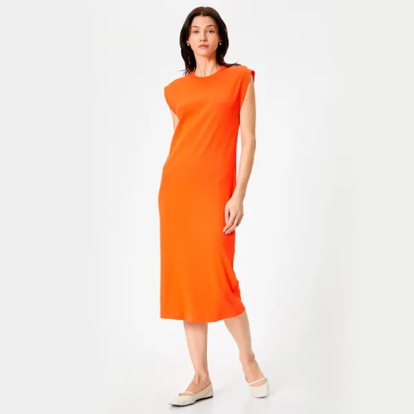 Rochie pentru femei Koton 4SAK80109EK XL/ Orange photo 4