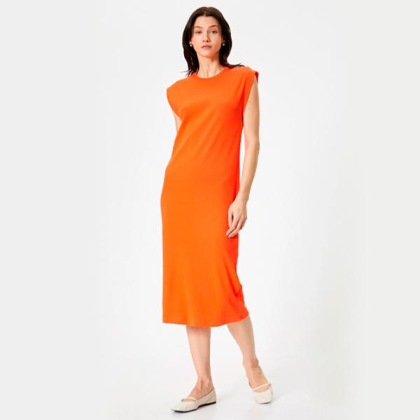Rochie pentru femei Koton 4SAK80109EK XL/ Orange photo 4