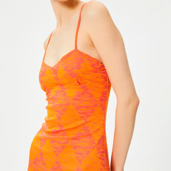 Платье для женщин Koton 4SAL80005IK L/ Оранжевый photo 5 Платье для женщин Koton 4SAL80005IK L/ Оранжевый photo 5