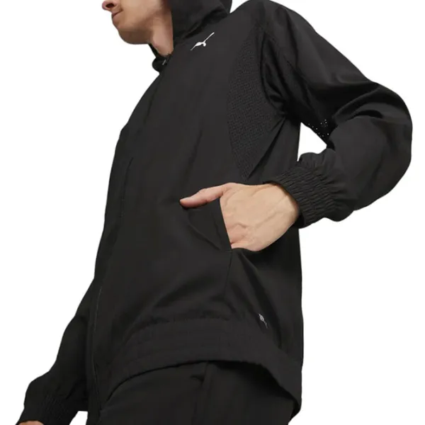 Jachetă sport pentru bărbați Puma Fit Woven Full Zip Jacket L/ Black photo 4