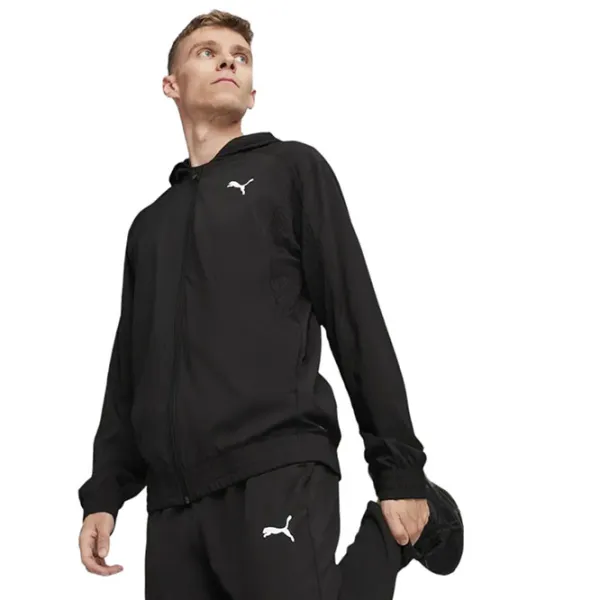 Jachetă sport pentru bărbați Puma Fit Woven Full Zip Jacket S/ Black photo 2
