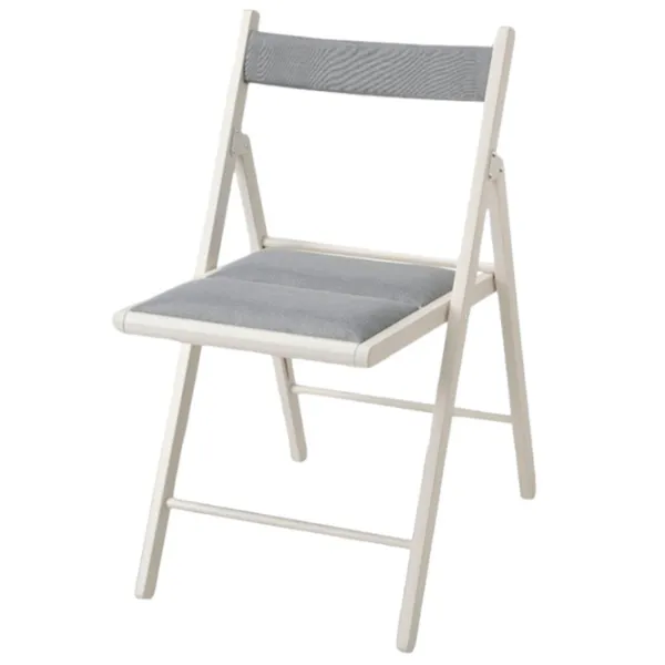 Садовый стул Ikea Frosvi Массив/ Полиэстер/ Белый Серый photo 1