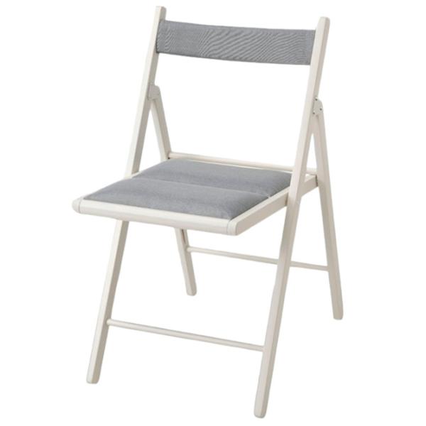 Садовый стул Ikea Frosvi Массив/ Полиэстер/ Белый Серый photo 1