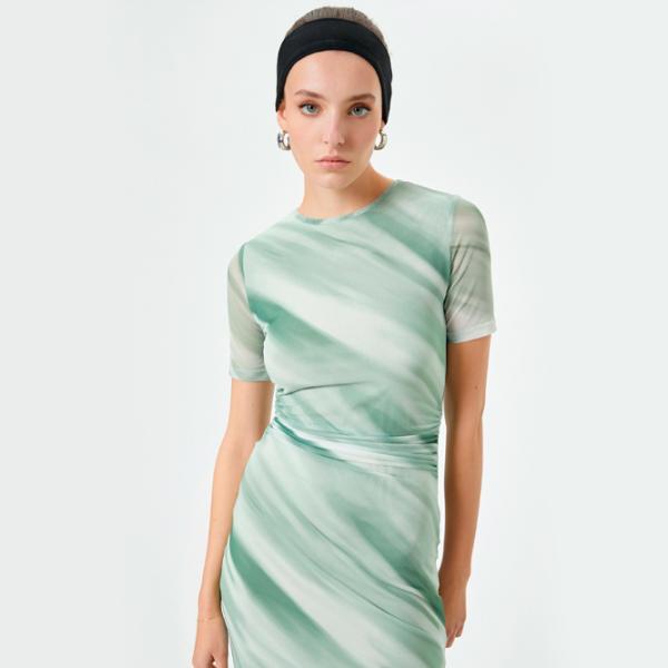 Rochie pentru femei Koton 4SAK80046EK XS/ Green photo 4