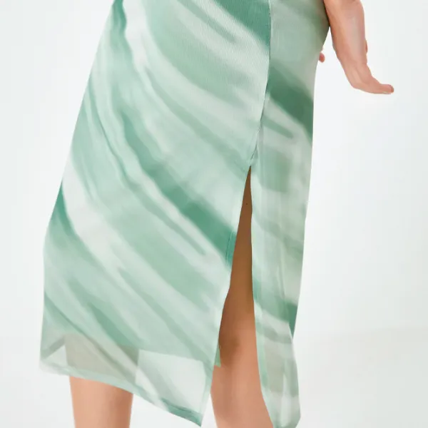 Rochie pentru femei Koton 4SAK80046EK XS/ Green photo 5