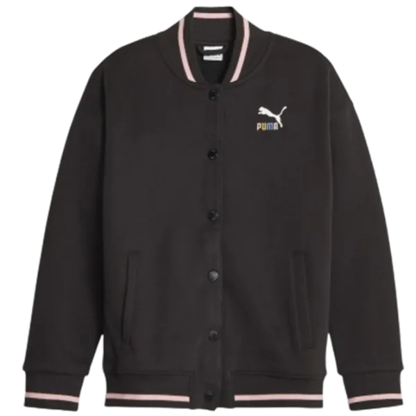 Толстовка для девочек Puma Classics Sweater Wthr Bomber Jacket G 128/ Черный photo 1